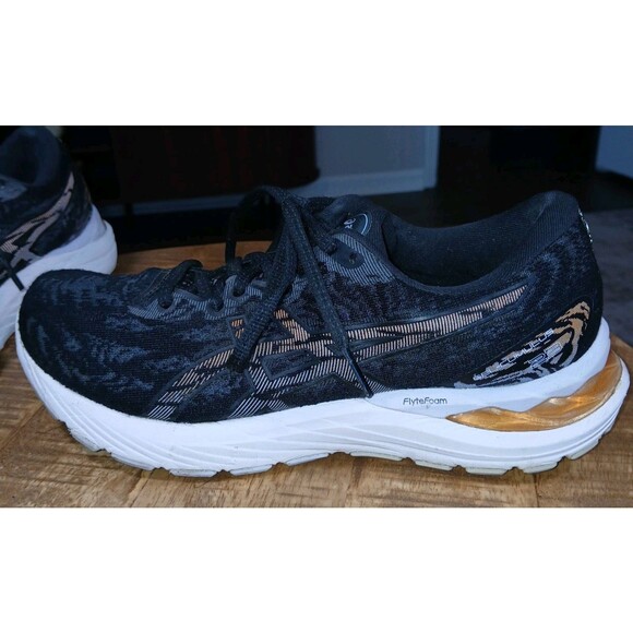 WOMEN'S ASICS GEL-CUMULUS 23 Black Rose Gold Running Shoes Sneakers Size US 7 - Picture 10 of 16